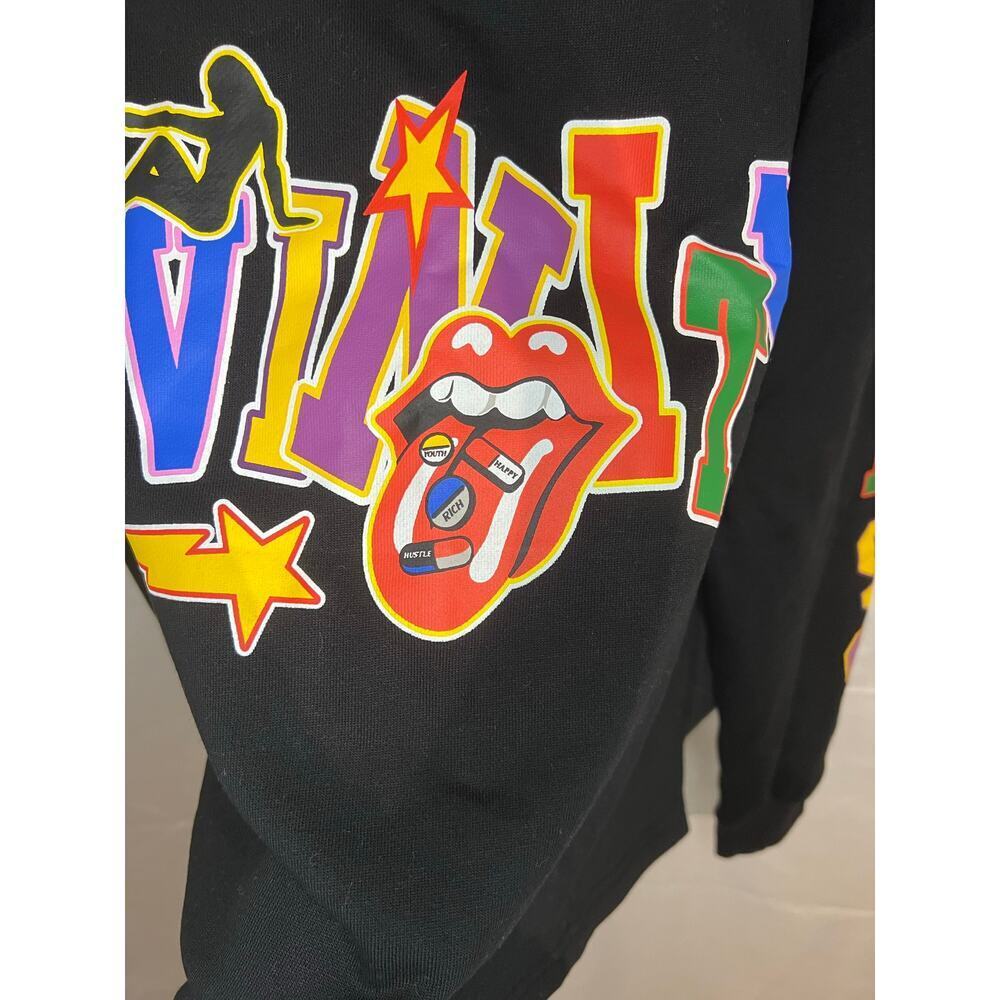 Divinity “Nostalgia Sweater” in Black Y2K 90's Blokecore Sportswear Sportscore - Picture 4 of 11